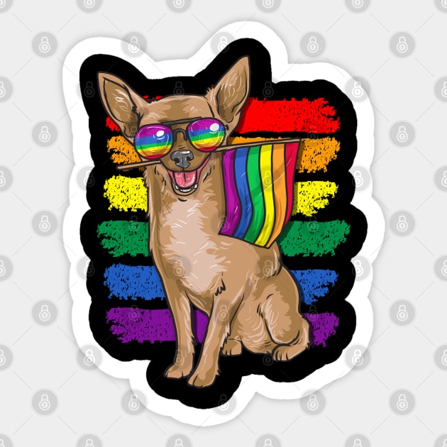 Funny Chihuahua Rainbow Pride Sticker by creative